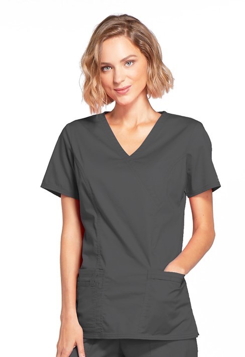 Cherokee Cherokee Women's WorkWear Core Stretch Mock Wrap Scrub Top 4728