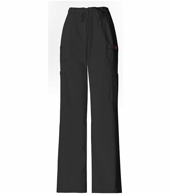Dickies Dickies Men's Brown GenFlex Elastic Waist Drawstring Cargo Scrub Pants 81003